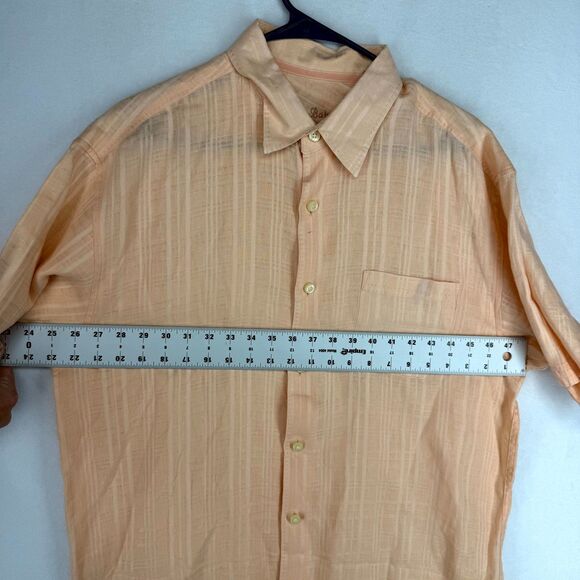 Tommy Bahama 100% Linen Light Pink Button Down Polo Mens Size L - Picture 7 of 7